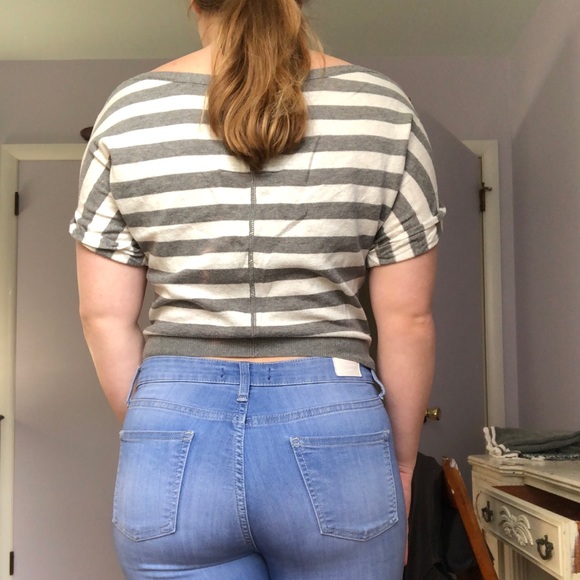 Small Hollister Striped Cropped Sweater - Picture 3 of 5